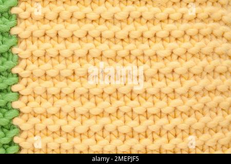 Limone giallo Highland alpaca lana maglia quadrato Foto Stock