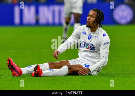 Milano, Italia. 23rd Jan, 2023. Tyronne Ebuehi (24) di Empoli visto in Serie Un match tra Inter ed Empoli a Giuseppe Meazza a Milano. (Photo Credit: Gonzales Photo/Alamy Live News Foto Stock