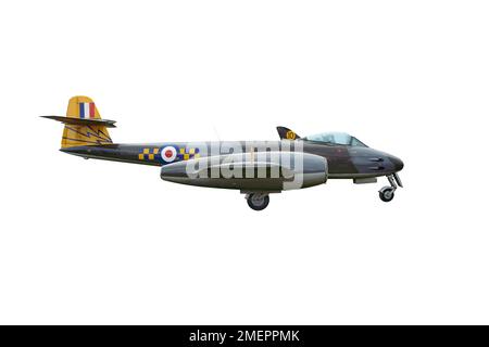Gloster Meteor F Mk.8 jet fighter britannico, vista laterale Foto Stock