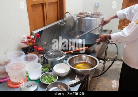 Myanmar, Birmania orientale, Lago Inle, Live Dim Sum House ristorante Foto Stock