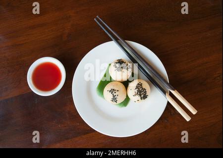 Myanmar, Myanmar orientale, Lago Inle, Live Dim Sum House ristorante Foto Stock