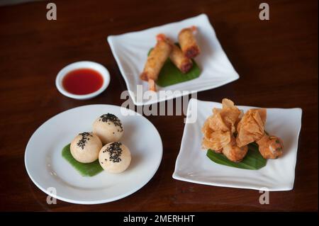 Myanmar, Birmania orientale, Lago Inle, Live Dim Sum House ristorante Foto Stock