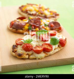 Pane Pitta pizze Foto Stock