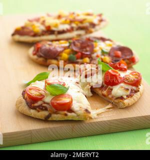 Pane Pitta pizze Foto Stock