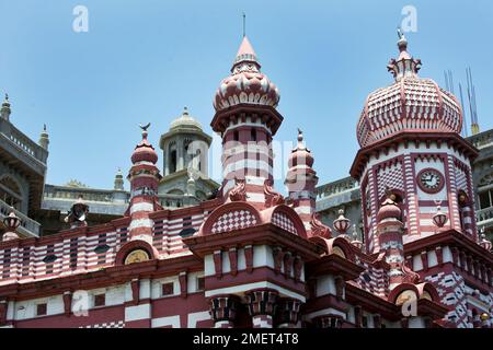 Moschea di Jami-ul-alfar, Pettah, Sri Lanka, Provincia Occidentale, Colombo Foto Stock