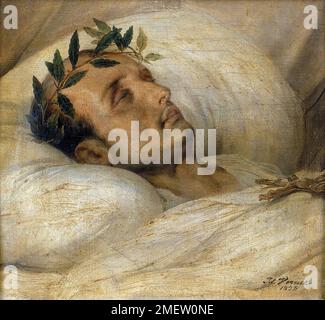 Horace Vernet (1789-1863) pittore francese militare e sportivo. Napoleone sul letto di morte, 1821 maggio. Olio su tela 1825. Museo Nazionale della Legione Foto Stock