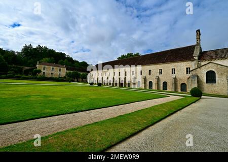 L'Abbaye Cistercienne de Fontenay, Francia, fondo 1118 de Bernard de Clairveux - 1791 Foto Stock