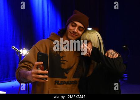 Roma, Italia. 23rd Jan, 2023. Naska durante il concerto Rebel Unplugged Tour, 23th gennaio 2023 all'Auditorium Parco della Musica di Roma. Credit: Independent Photo Agency/Alamy Live News Foto Stock