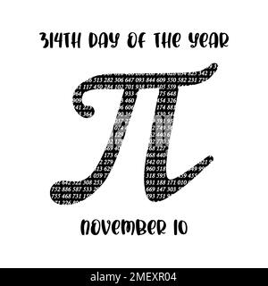 Felice giornata internazionale di matematica vettore sfondo illustrazione. Banner World Pi Day Illustrazione Vettoriale