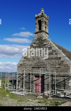 Cappella di Saint-Michel in cima al Mont Saint-Michel de Brasparts, Saint-Rivoal, Finistere, Bretagne, Francia, Europa Foto Stock