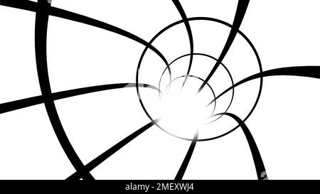 Foro gravitazionale cablato. Rendering 3D generato dal computer Foto Stock