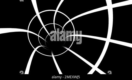 Foro gravitazionale cablato. Rendering 3D generato dal computer Foto Stock
