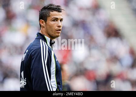 Murcia, Spagna. 18th maggio, 2011. Amichevole incontro tra Murcian Selection e Real Madrid, Cristiano Ronaldo. ABEL F. ROS/Alamy Stock Foto Stock