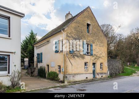 Luogo di nascita di Louis Braille a Coupvray, Francia. Inventò il sistema braille, destinato ad essere utilizzato da persone ipovedenti. Foto Stock