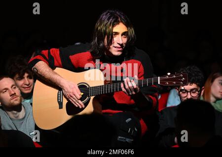 Naska durante il concerto Rebel Unplugged Tour, 23th gennaio 2023 all'Auditorium Parco della Musica di Roma. Foto Stock