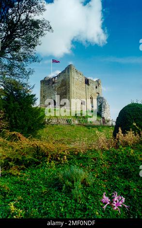 Guildford Castle Circa 1995 girato in film. Foto Stock