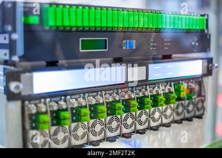 Doppio ricevitore, amplificatore ottico, modulo codec - apparecchiature per telecomunicazioni Foto Stock