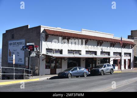 Girolamo, AZ. U.S.A. Maggio 18, 2018. Un National Historical Landmark 1967, Girolamo Cleopatra hill tunnel/fossa aperta miniere di rame boom 1890 al busto degli anni cinquanta. Foto Stock