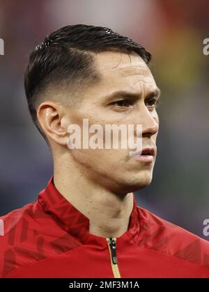 LUSAIL CITY - Sasa Lukic di Serbia durante la Coppa del mondo FIFA Qatar 2022 gruppo G incontro tra Brasile e Serbia al Lusail Stadium il 24 novembre 2022 a Lusail City, Qatar. AP | Olandese altezza | MAURICE DI PIETRA Foto Stock