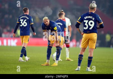 Il Newcastle United's Joelinton dopo la semifinale di Carabao Cup a St. Mary's Stadium, Southampton. Data immagine: Martedì 24 gennaio 2023. Foto Stock