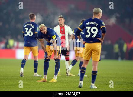 Il Newcastle United's Joelinton dopo la semifinale di Carabao Cup a St. Mary's Stadium, Southampton. Data immagine: Martedì 24 gennaio 2023. Foto Stock