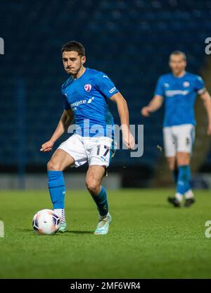 Chesterfield, Derbyshire, Regno Unito. 24th Jan, 2023. Armando Dobra di Chesterfield, durante il Chesterfield Football Club V Altrincham Football Club al Technique Stadium, nella Vanarama National League (Credit Image: Credit: Cody Froggatt/Alamy Live News Foto Stock