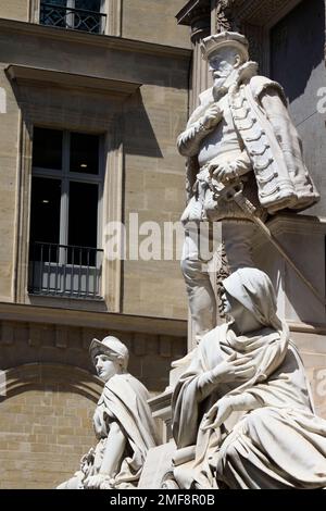 Monument de l'Amiral Gaspard de Coligny, Parigi, Francia Foto Stock