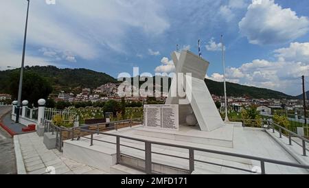 Monumento a Echinos (Pomakochoria) in Xanthi, Evros Thraki Grecia Foto Stock
