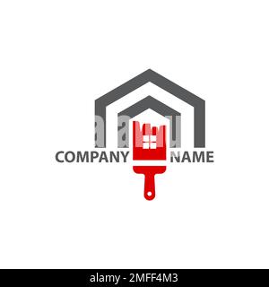 Pittura della casa e ristrutturazione Logo icona Vector Template.EPS 10 Illustrazione Vettoriale
