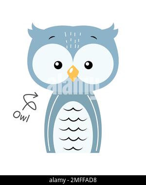 OWL . Personaggio dei cartoni animati . Vettore . Illustrazione Vettoriale