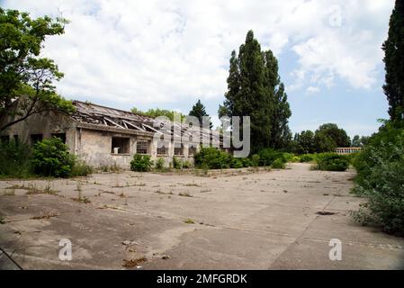 zmaj abbandonata fabbrica ondonata Foto Stock