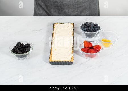 Crostata di mascarpone Foto Stock