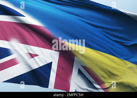 brittish ukrainia BritishUkrainian aiuti sostenere le persone che soffrono per la guerra e la crisi umanitaria in Ucraina allineando gli sforzi del Regno Unito e ucraino. Foto Stock