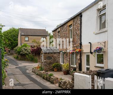 Fila di cottage vittoriani a Morecambe, Lancashire, Regno Unito Foto Stock