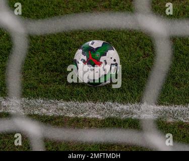 Nottingham, Regno Unito. 25th Jan, 2023. Puma match ball durante il Carabao Cup semi-finale partita Nottingham Forest vs Manchester United a City Ground, Nottingham, Regno Unito, 25th gennaio 2023 (Photo by Craig Thomas/News Images) a Nottingham, Regno Unito il 1/25/2023. (Foto di Craig Thomas/News Images/Sipa USA) Credit: Sipa USA/Alamy Live News Foto Stock