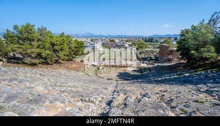 Anfiteatro, sito archeologico, Argos, Peloponneso, Grecia Foto Stock