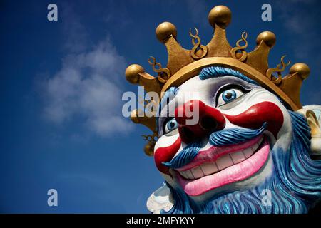 Documentazione fotografica delle maschere cartapesta-mâché del Carnevale di Viareggio Foto Stock