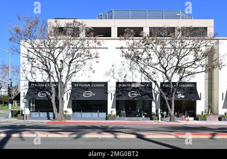 COSTA MESA, CALIFORNIA - 24 GEN 2023: Costa cucina contemporanea, offre cucina tradizionale fusion peruviana. Foto Stock