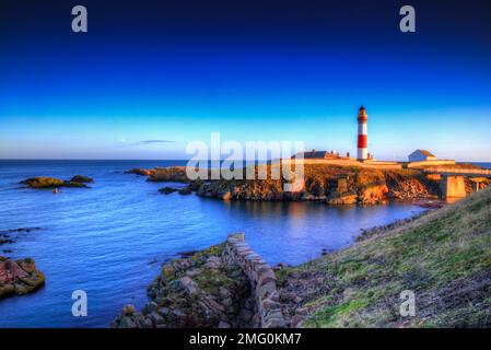 faro di boddam vicino a peterhead aberdeenshire scozia. Foto Stock