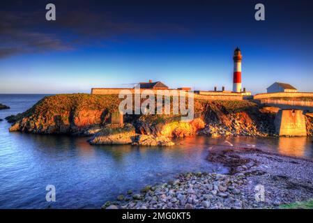 faro di boddam vicino a peterhead aberdeenshire scozia. Foto Stock