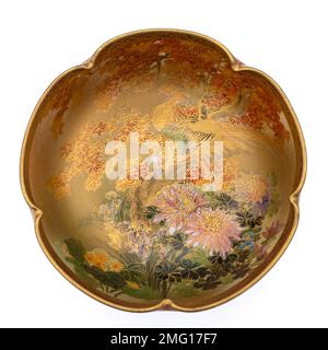 Antica ciotola giapponese di ceramica Satsuma segnata 神山. Inizio 20th °  secolo Foto stock - Alamy