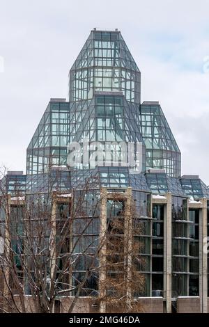 Ottawa, Canada - 23 gennaio 2023: National Gallery of Canada in inverno Foto Stock