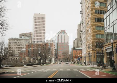 Foto di strada Rhode Island Providence edifici urbani guida Foto Stock