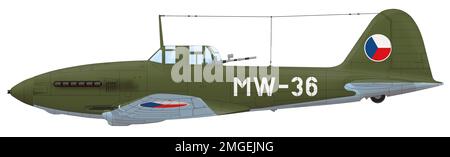 Avia B-33 del 2nd° volo del 30th° Reggimento aereo d'attacco dell'aeronautica cecoslovacca, la seconda metà degli anni '1950s Foto Stock