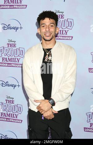 LOS ANGELES - 19 GENNAIO: Khleo Thomas alla Proud Family - Premiere Serie più forte e prouder al Nate Holden Performing Arts Center il 19 gennaio 2023 a Los Angeles, California Foto Stock