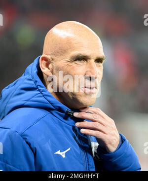 Allenatore Thomas LETSCH (BO) Calcio 1st Bundesliga, 17th matchday, Bayer 04 Leverkusen (LEV) - VfL Bochum (BO), il 25th gennaio 2023 a Leverkusen/Germania. Le normative #DFL vietano qualsiasi uso di fotografie come sequenze di immagini e/o quasi-video # Foto Stock