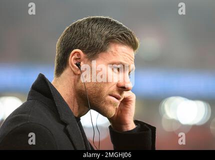 Allenatore Xabier ALONSO (LEV) Calcio 1st Bundesliga, 17th matchday, Bayer 04 Leverkusen (LEV) - VfL Bochum (BO), il 25th gennaio 2023 a Leverkusen/Germania. Le normative #DFL vietano qualsiasi uso di fotografie come sequenze di immagini e/o quasi-video # Foto Stock