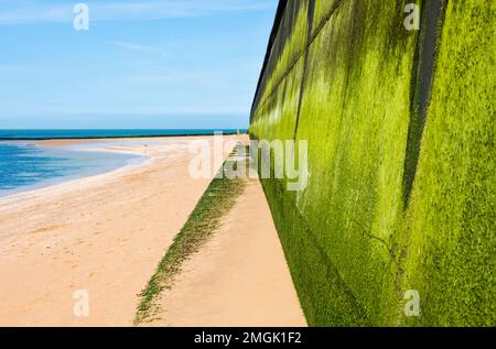 Margate Sea Wall, Kent, Inghilterra Foto Stock