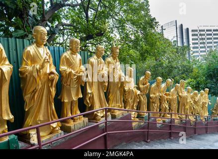 Il Monastero dei Diecimila Buddha in Hong Kong Foto Stock