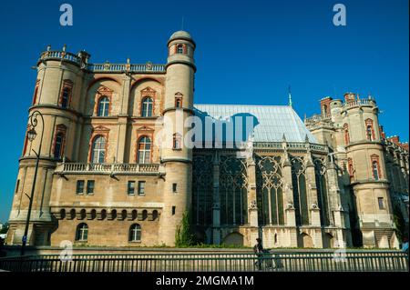 Saint Germain en Laye, Francia, Castello storico francese nei sobborghi di Parigi, vista laterale, esterno, 'Museo Nazionale di Archeologia' Foto Stock